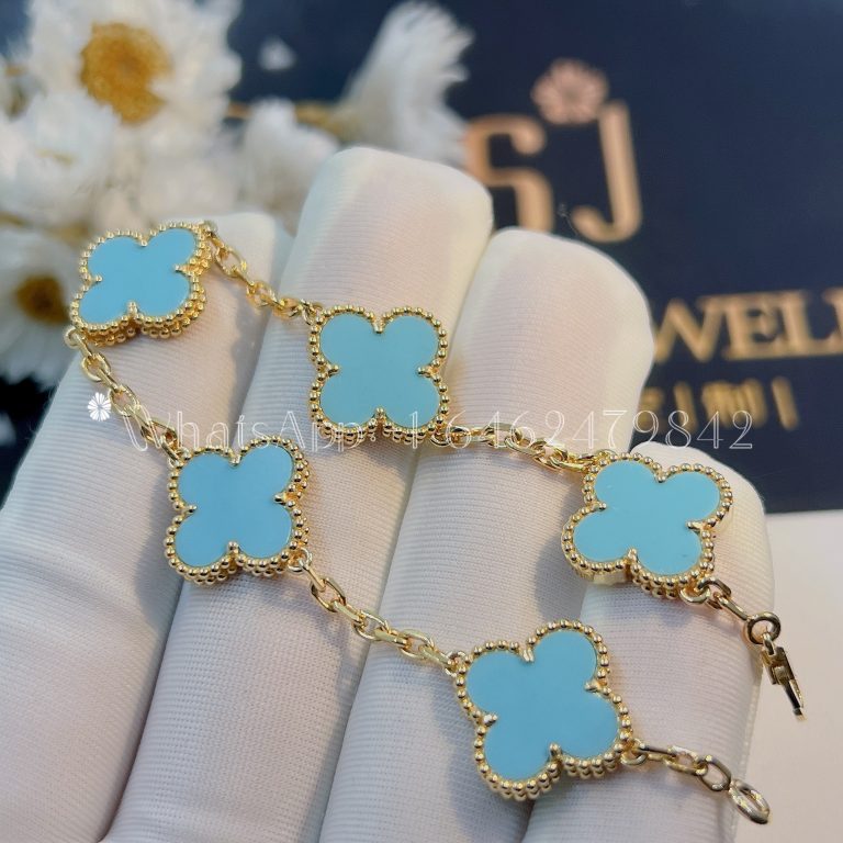 Van Cleef & Arpels Vintage Alhambra Bracelet, 5 Motifs - Candy Jewelry